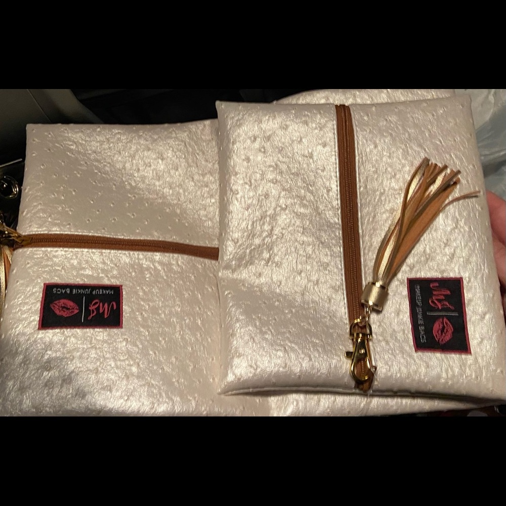 Small and large makeup junkie bags (sold as a set)
